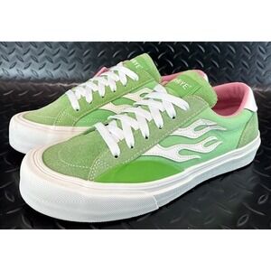 Straye AcidDrop Green Pink White Style 420AF Mens suede canvas sneakers size 8
